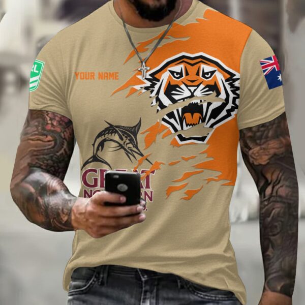 Wests Tigers NRL x Great Northern Beer T Shirt Custom Name Gifts For Fans – Limited Edition TSLILY001