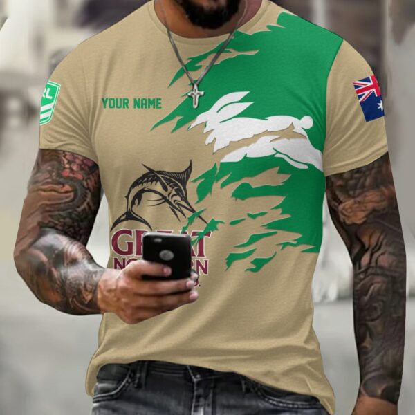 South Sydney Rabbitohs NRL x Great Northern Beer T Shirt Custom Name Gifts For Fans – Limited Edition TSLILY001