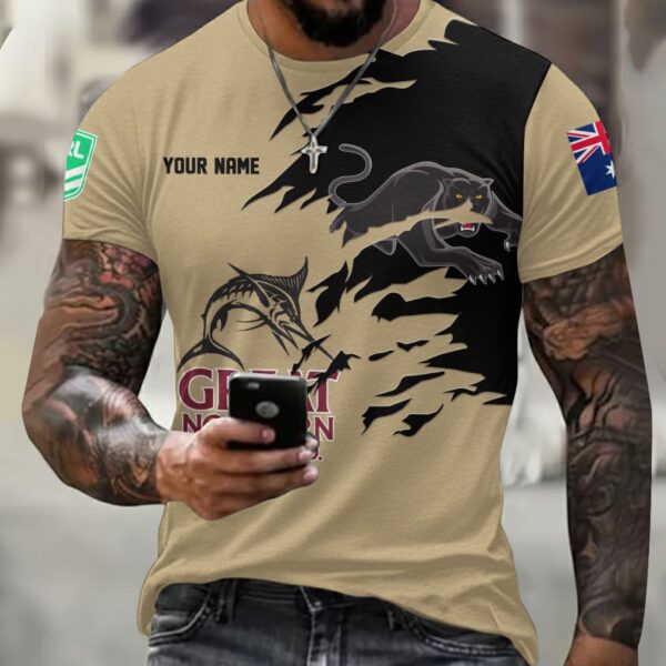 Penrith Panthers NRL x Great Northern Beer T Shirt Custom Name Gifts For Fans – Limited Edition TSLILY001