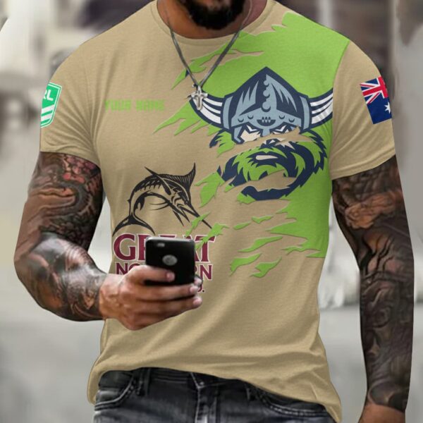 Canberra Raiders NRL x Great Northern Beer T Shirt Custom Name Gifts For Fans – Limited Edition TSLILY001