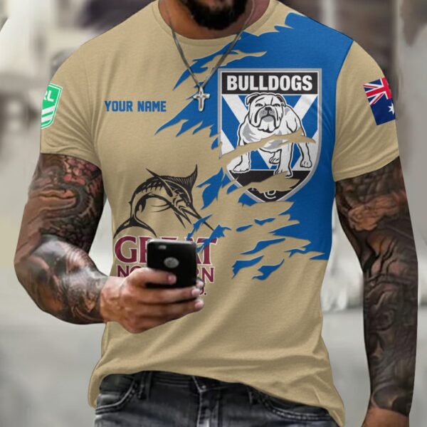 Canterbury Bulldogs NRL x Great Northern Beer T Shirt Custom Name Gifts For Fans – Limited Edition TSLILY001