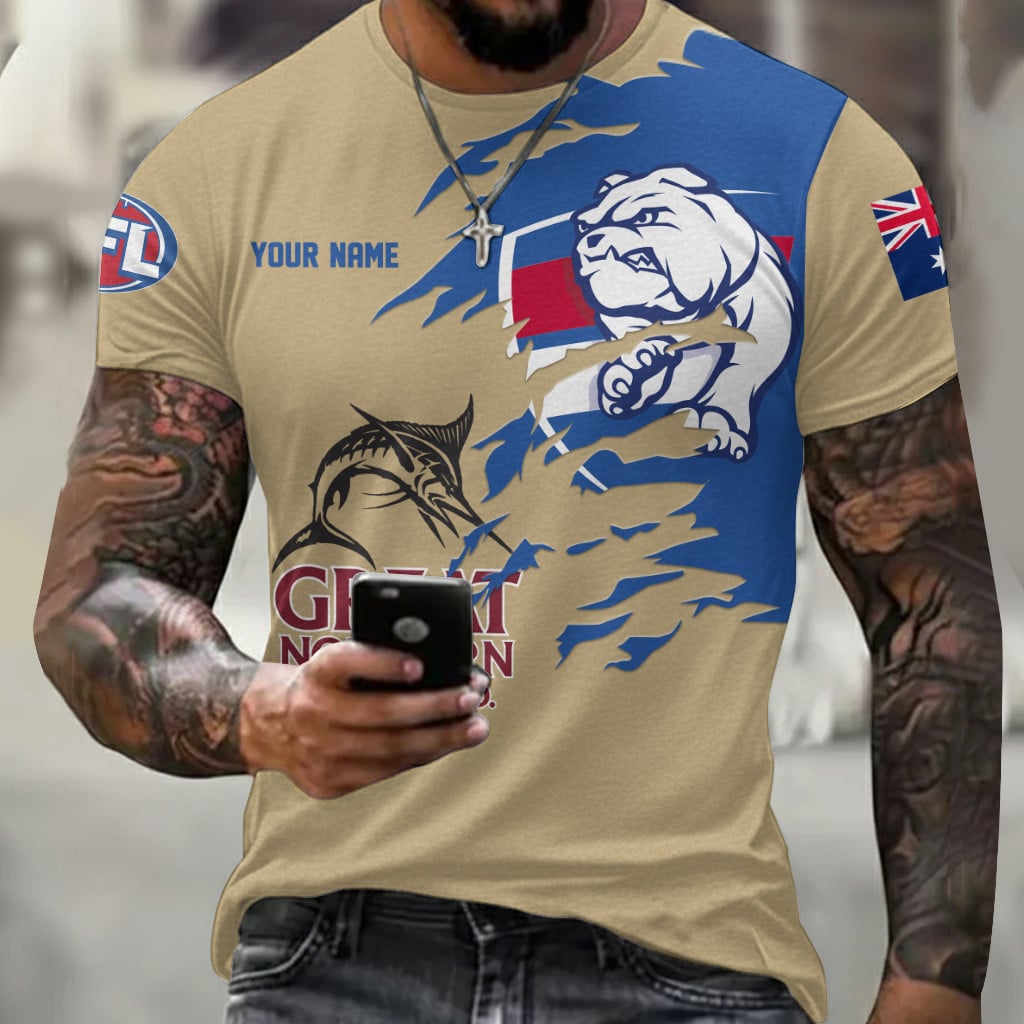 Western Bulldogs AFL x Great Northern Beer T Shirt Custom Name Gifts For Fans – Limited Edition TSLILY001 - Image 2