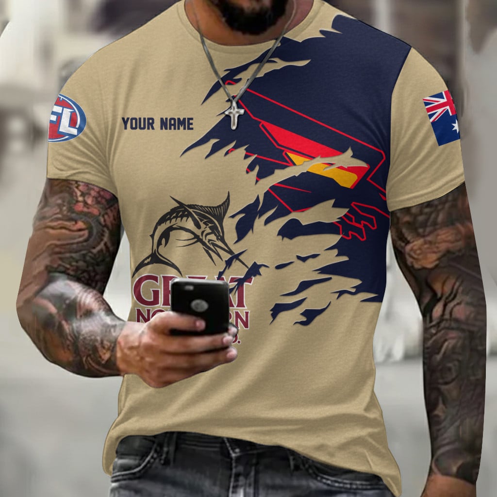 Adelaide Crows AFL x Great Northern Beer T Shirt Custom Name Gifts For Fans – Limited Edition TSLILY001 - Image 2