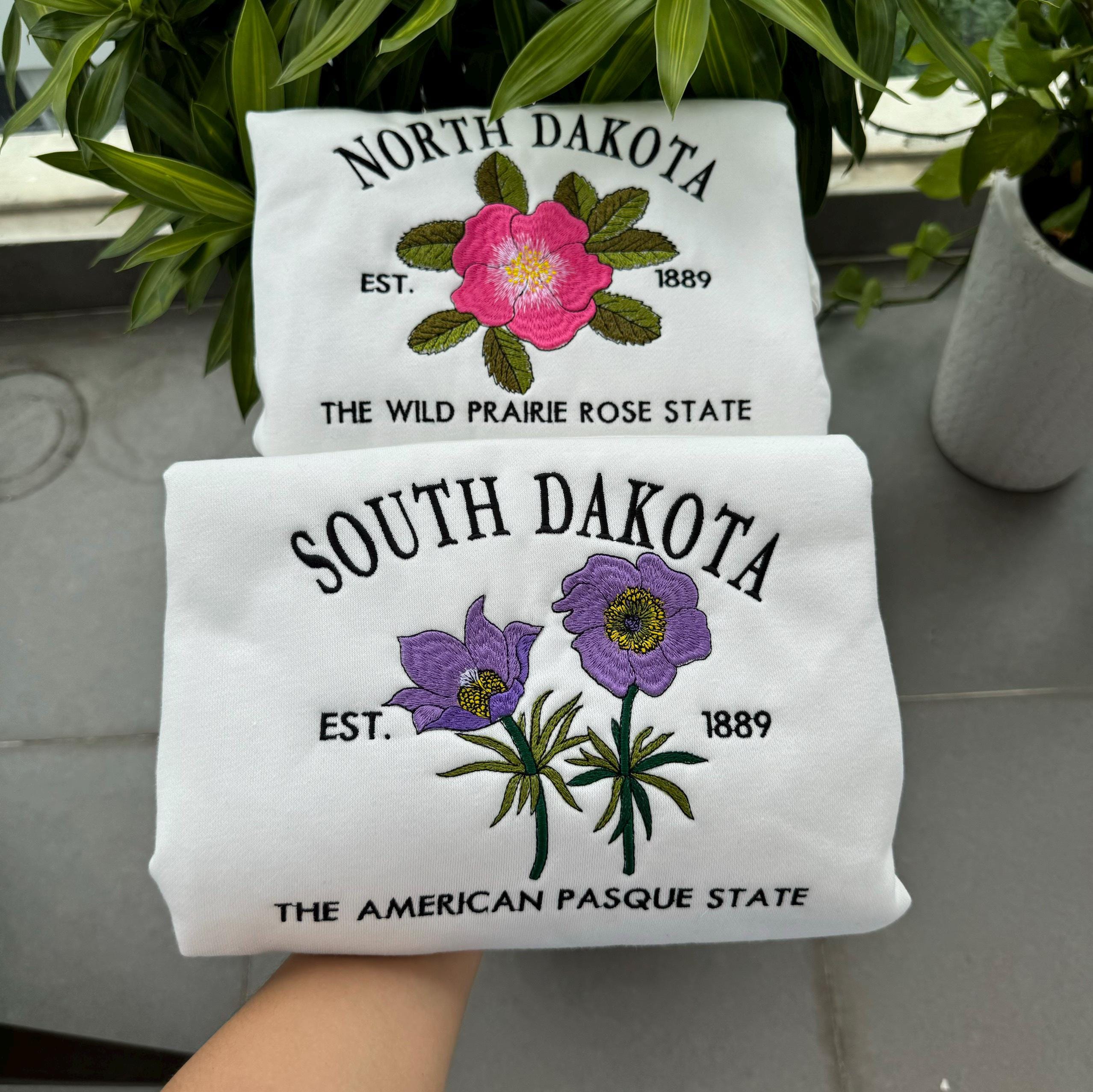 Embroidered South Dakota American Pasque State Sweatshirt - Image 4