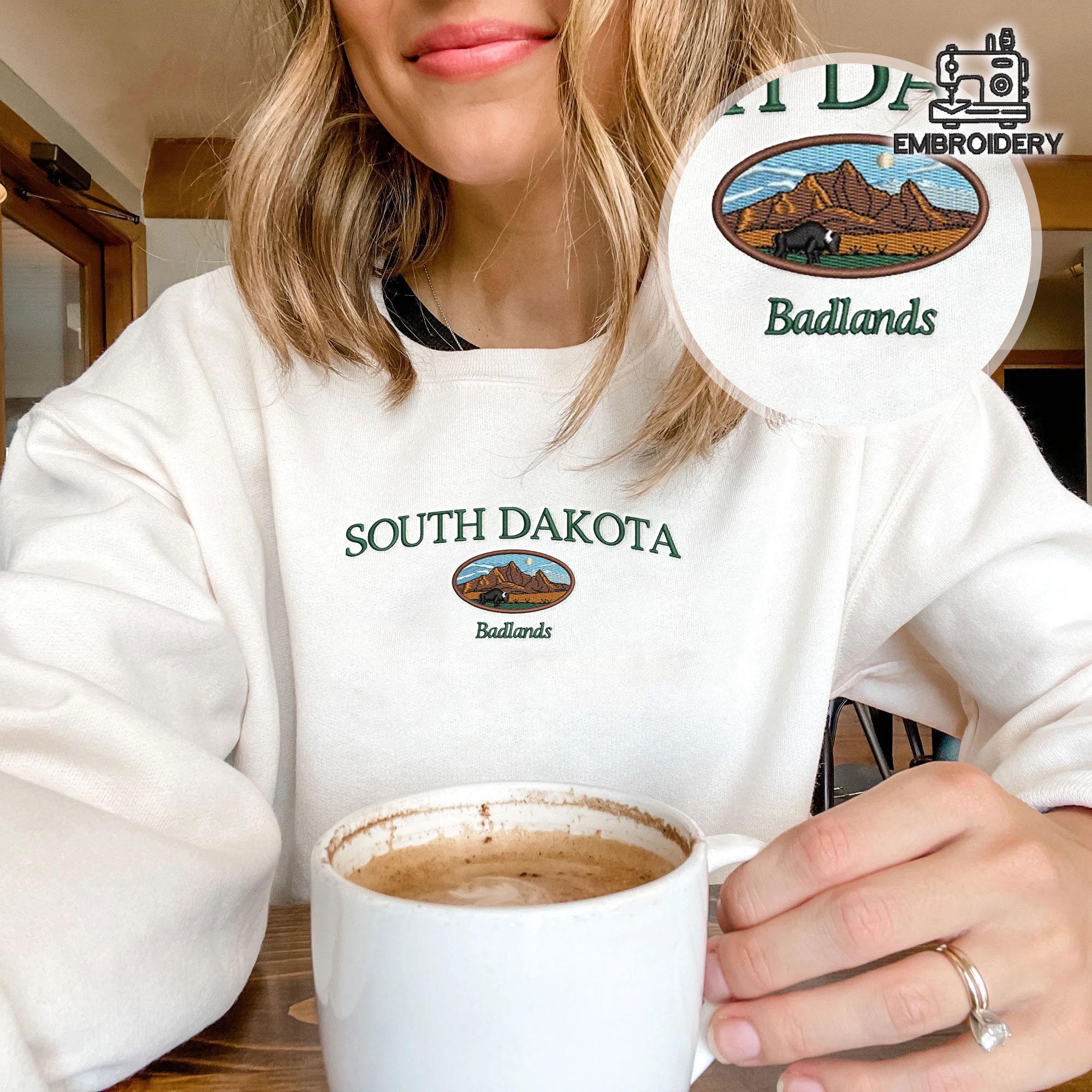 Embroidered South Dakota Badlands National Park Sweatshirt - Image 6