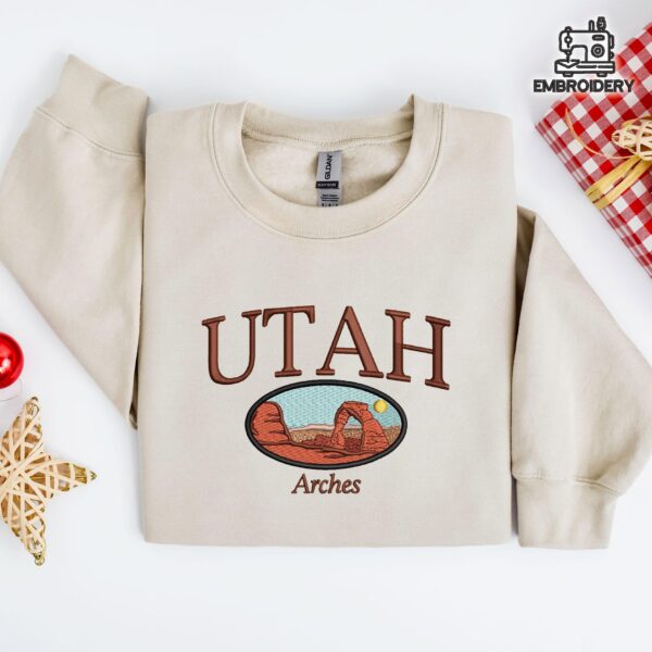 Embroidered Utah Delicate Arch Sweatshirt