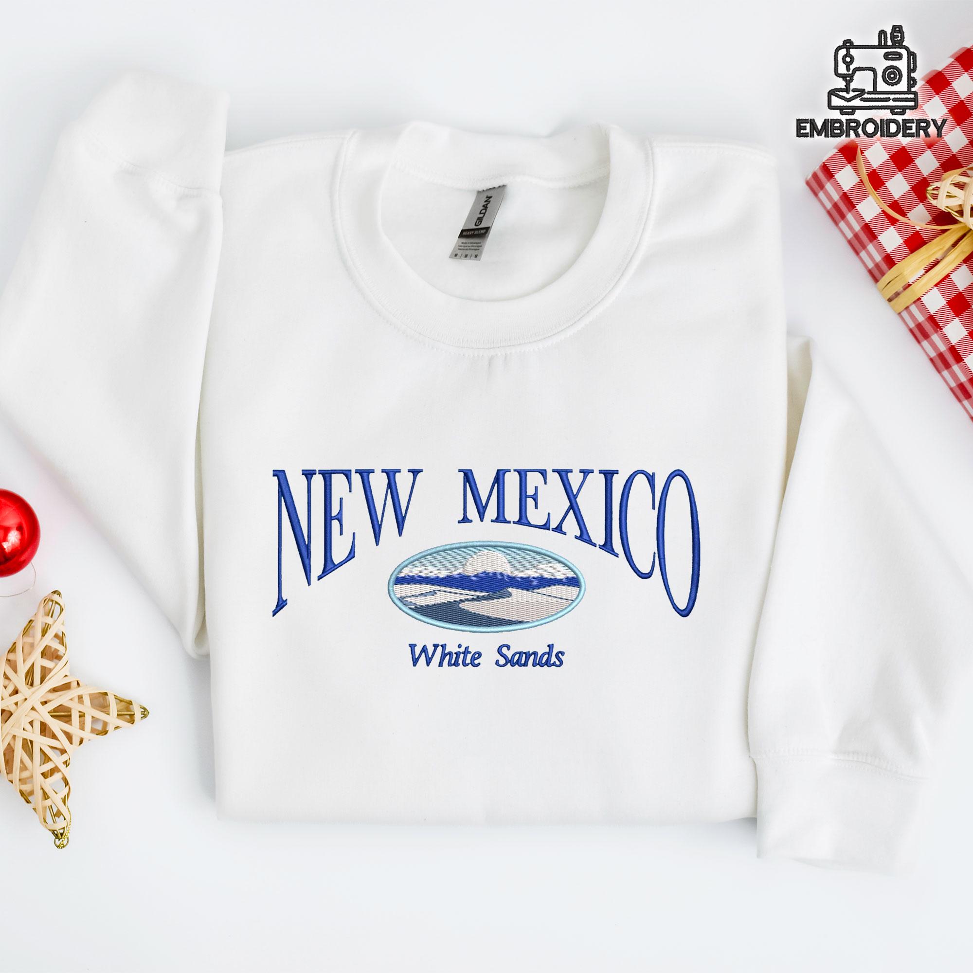 Embroidered New Mexico White Sands Desert Sweatshirt - Image 2