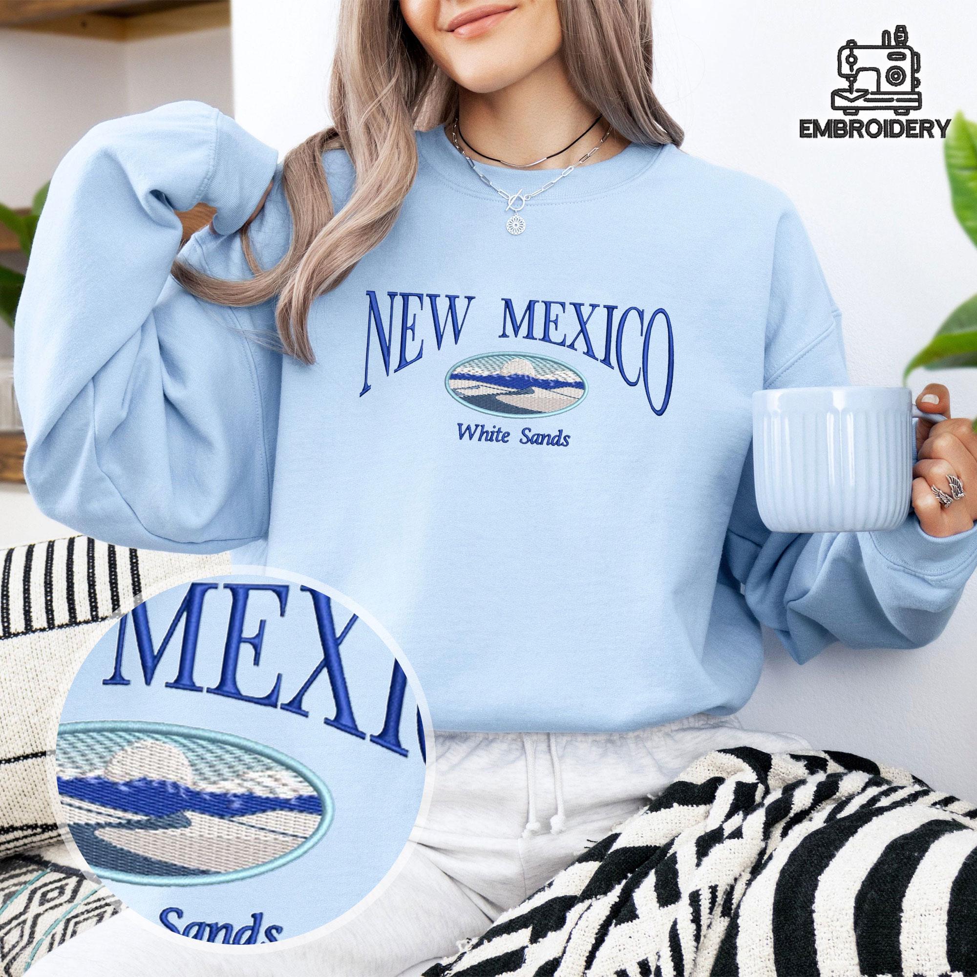 Embroidered New Mexico White Sands Desert Sweatshirt - Image 4