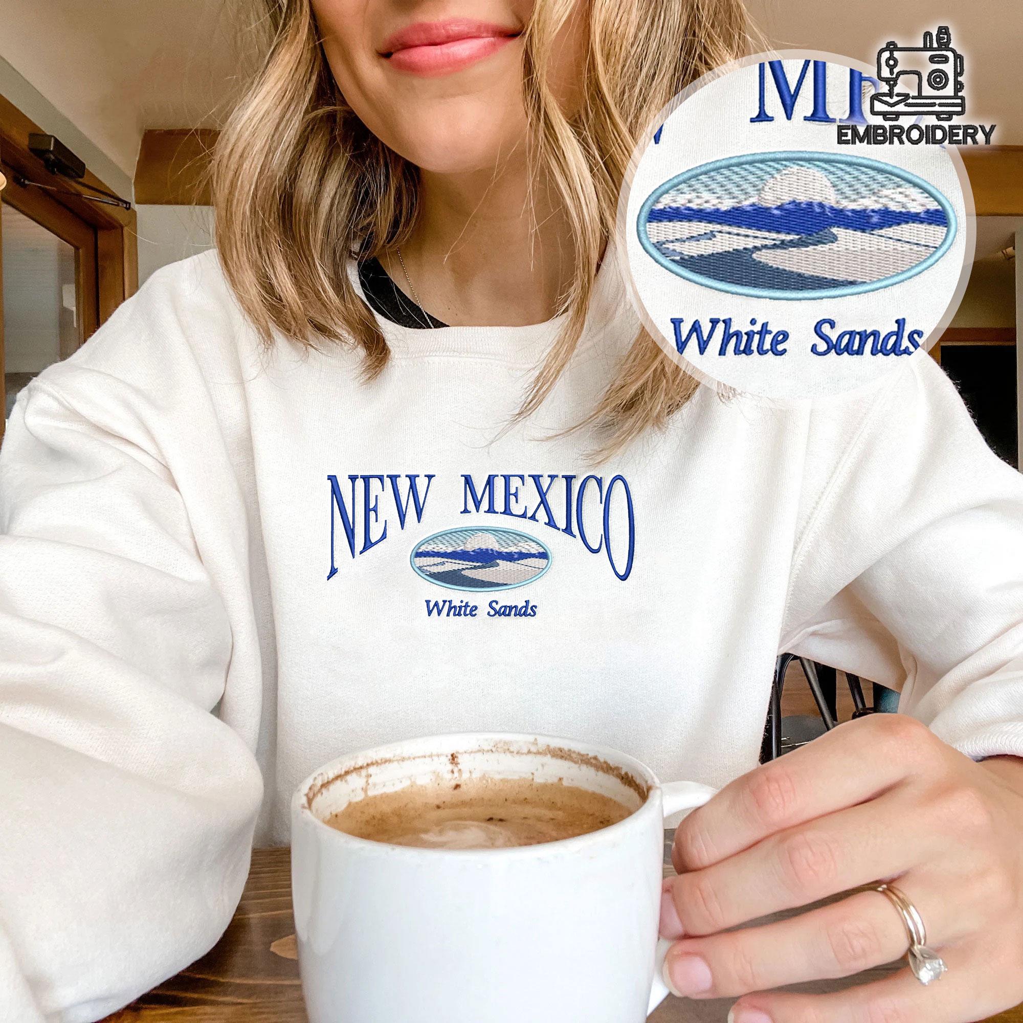 Embroidered New Mexico White Sands Desert Sweatshirt - Image 5