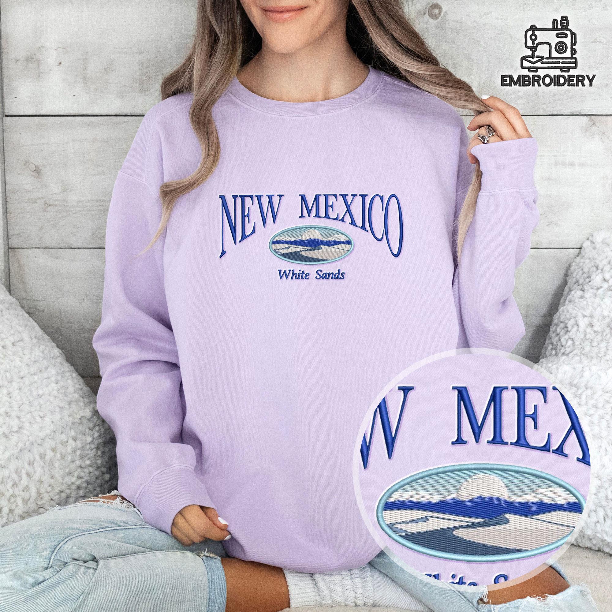 Embroidered New Mexico White Sands Desert Sweatshirt - Image 6
