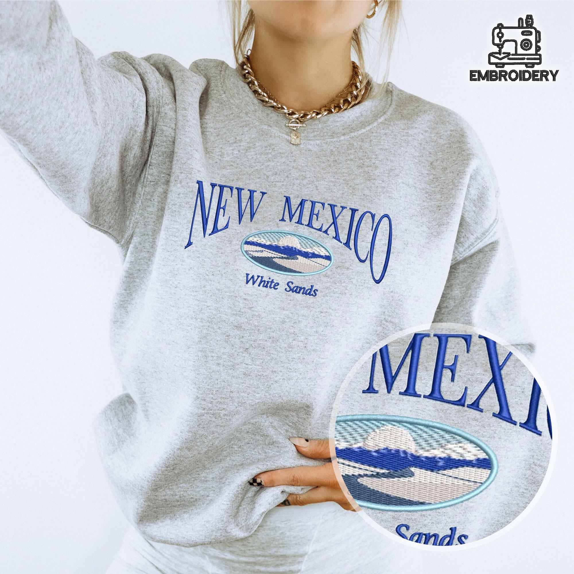 Embroidered New Mexico White Sands Desert Sweatshirt - Image 7