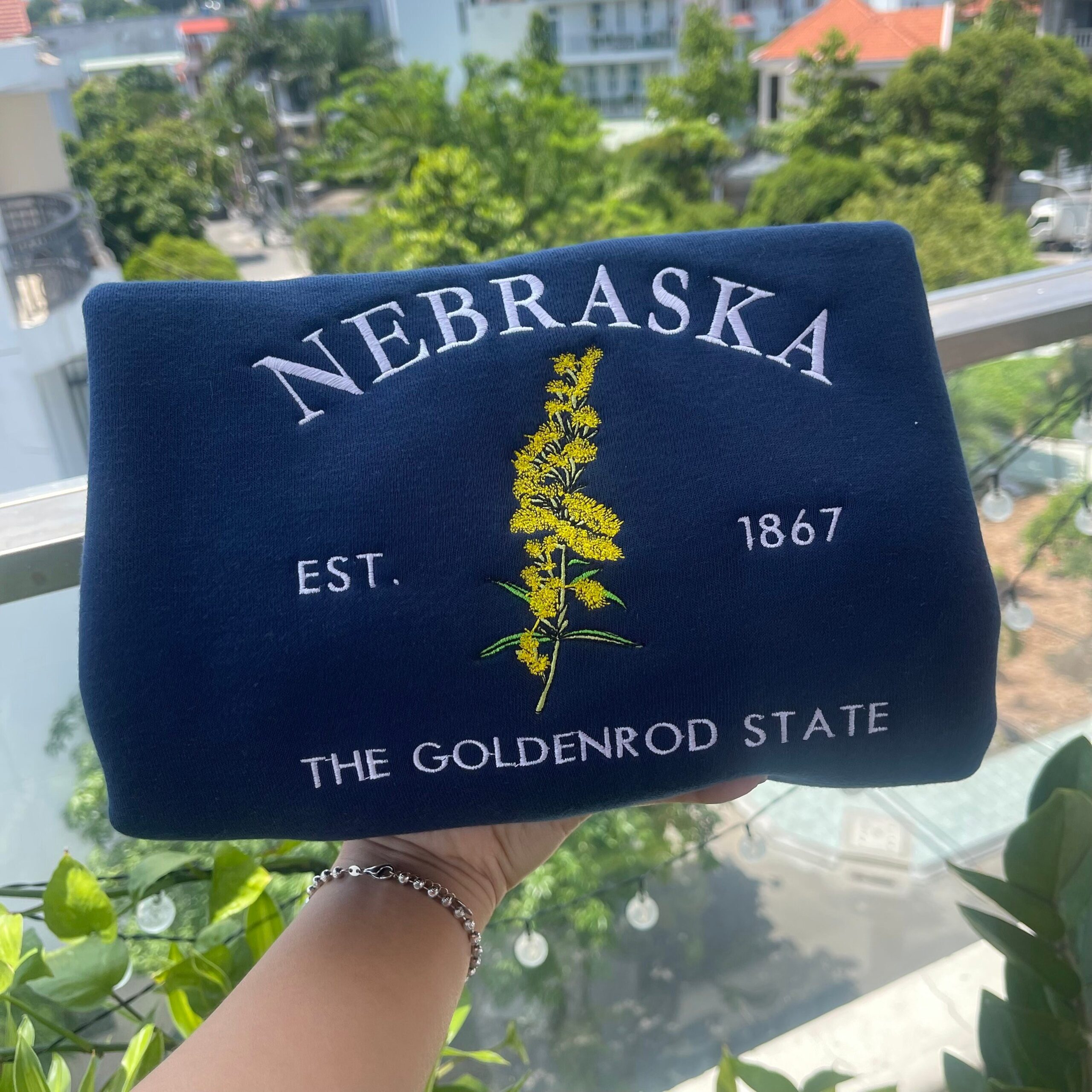 Embroidered Nebraska Goldenrod Sweatshirt - Image 2
