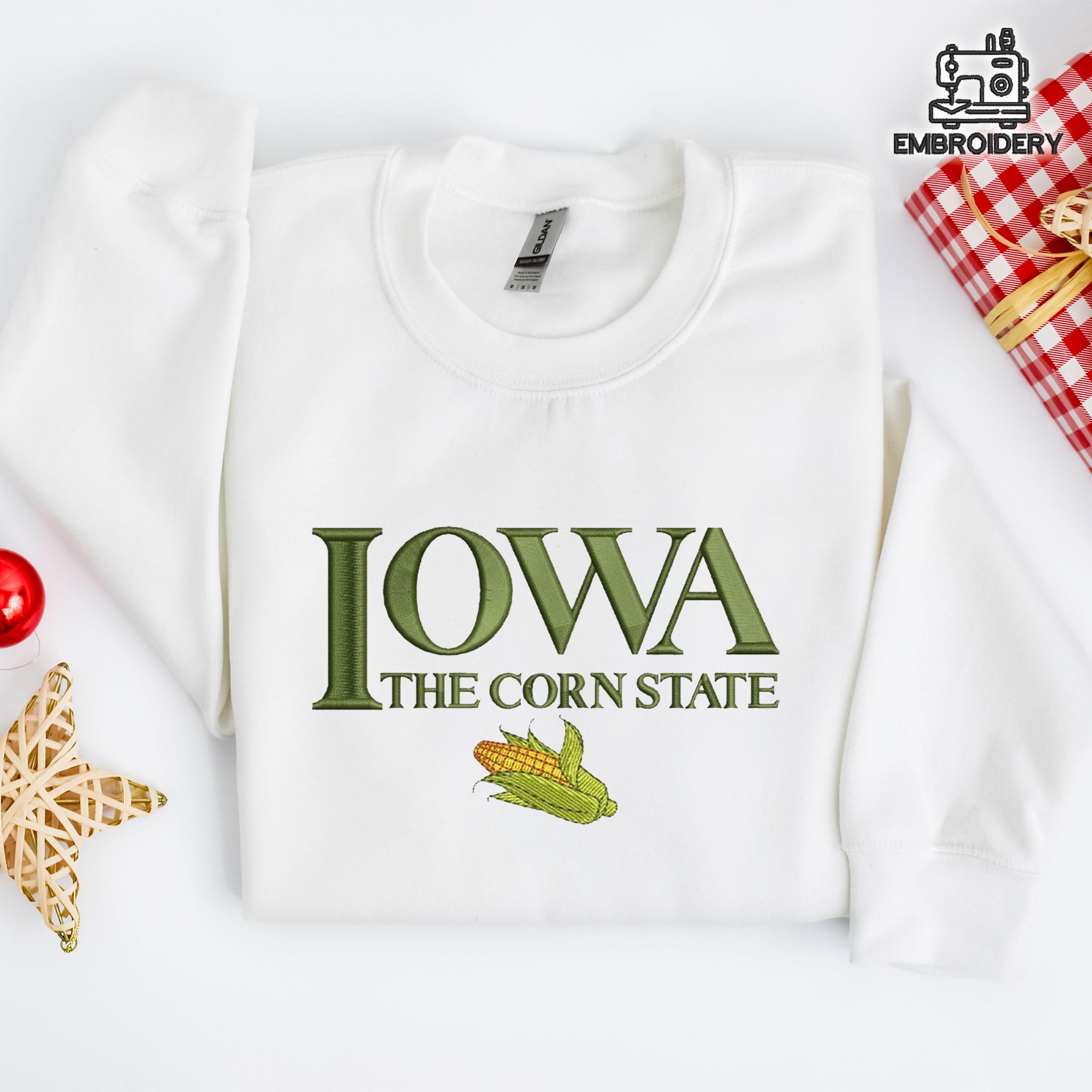 Embroidered Iowa The Corn State Sweatshirt - Image 2