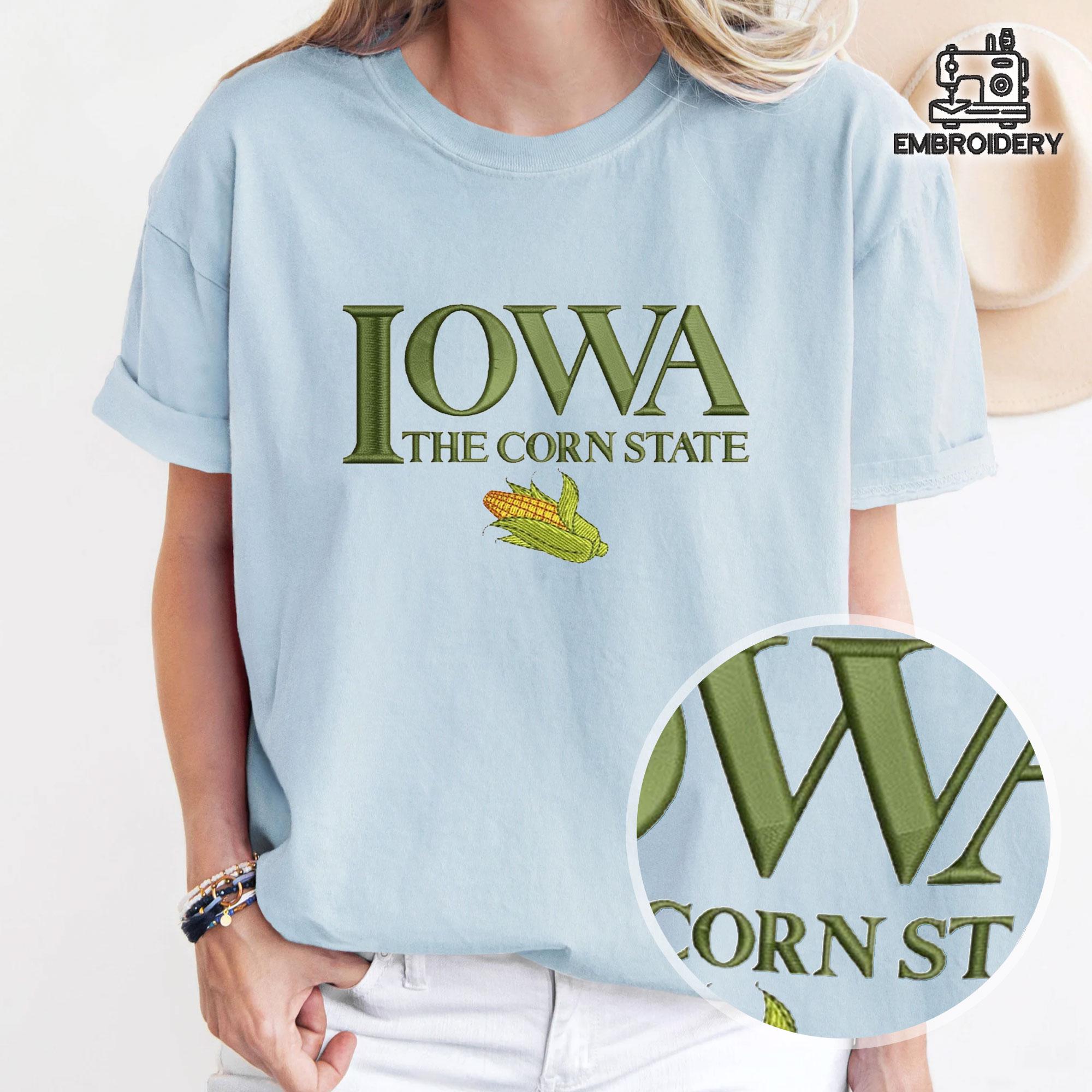 Embroidered Iowa The Corn State Sweatshirt - Image 3