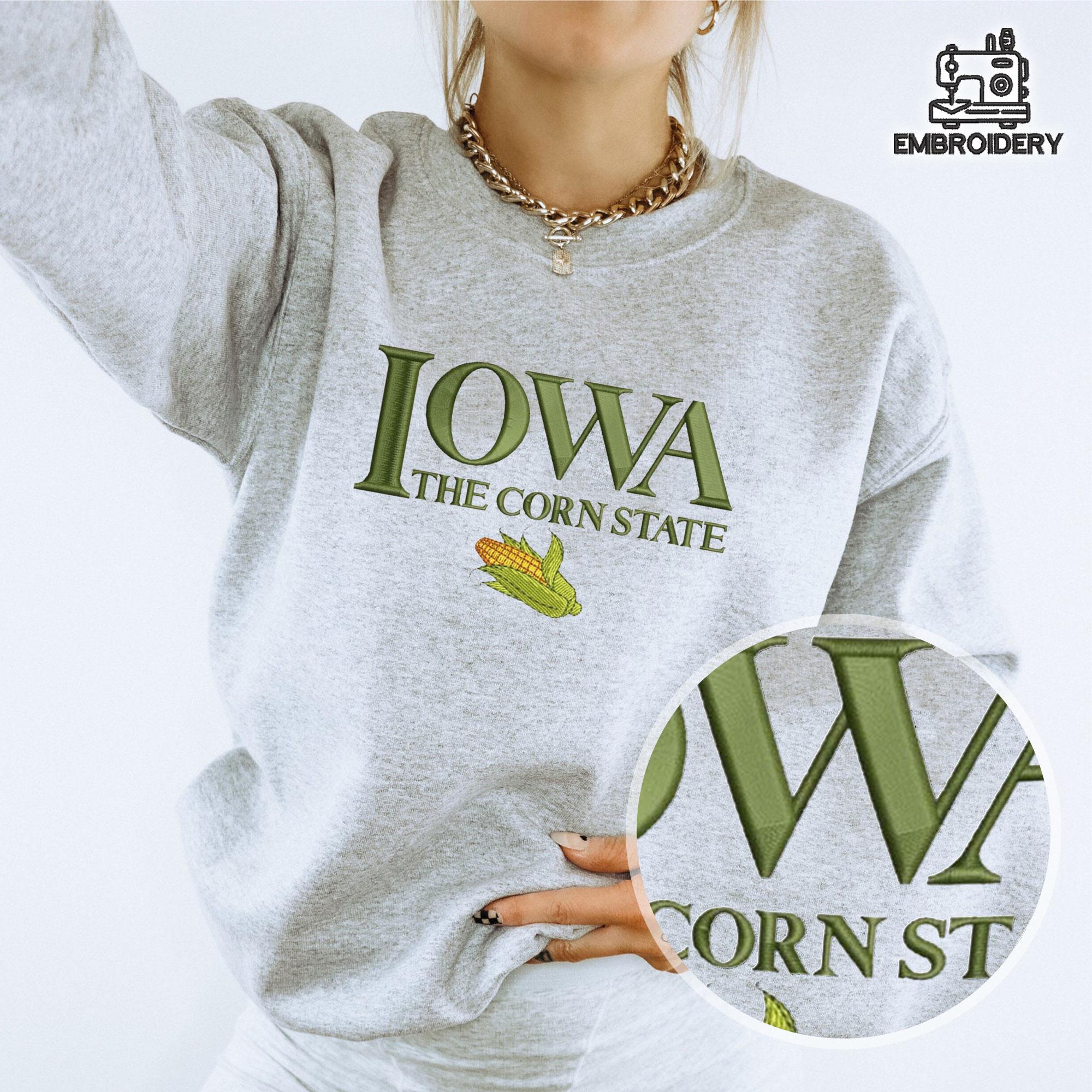 Embroidered Iowa The Corn State Sweatshirt - Image 6