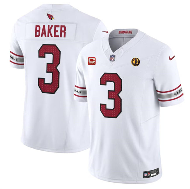 Arizona Cardinals #3 Budda Baker White 2023 FUSE With 4-Star C Patch And Jersey