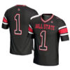 Ball State Cardinals #1 Black Stitched Football Jersey