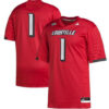 Louisville Cardinals #1 Red Stitched Football Jersey
