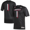 Louisville Cardinals #1 Black Stitched Football Jersey