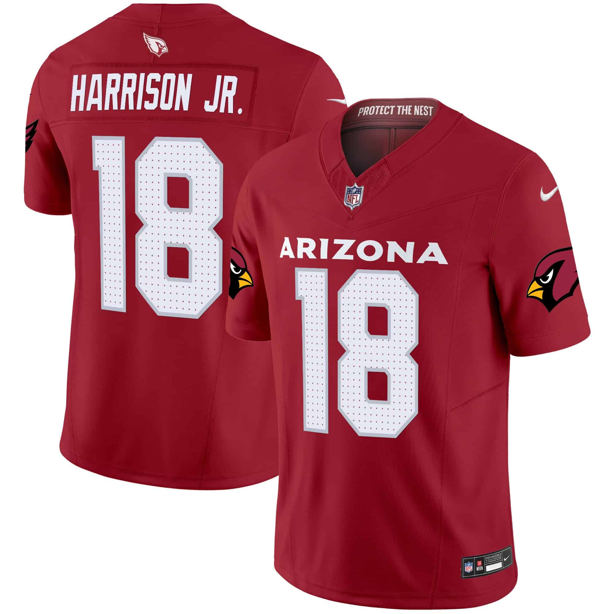 Men’s Arizona Cardinals 2024 Vapor Limited Jersey – All Stitched – Red – Marvin Harrison Jr.