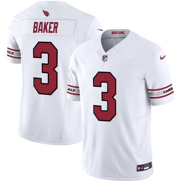 Men’s Arizona Cardinals 2024 Vapor Limited Jersey – All Stitched – White – Budda Baker