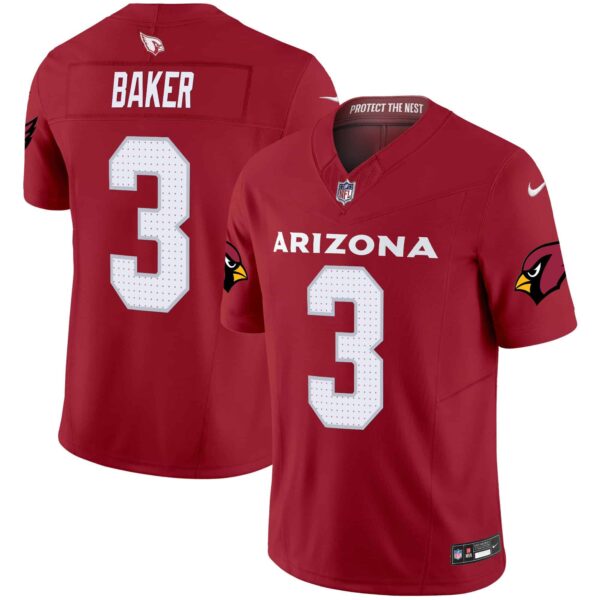 Men’s Arizona Cardinals 2024 Vapor Limited Jersey – All Stitched – Red – Budda Baker