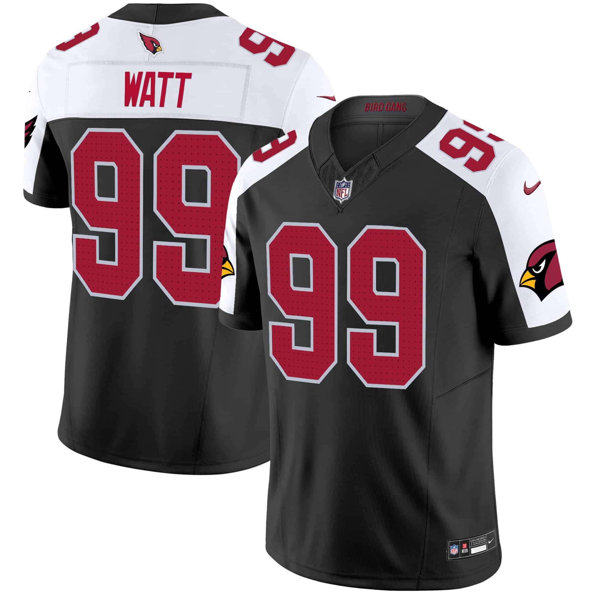 Men’s Arizona Cardinals 2024 Vapor Limited Jersey – All Stitched – Black Alternate – J.J. Watt