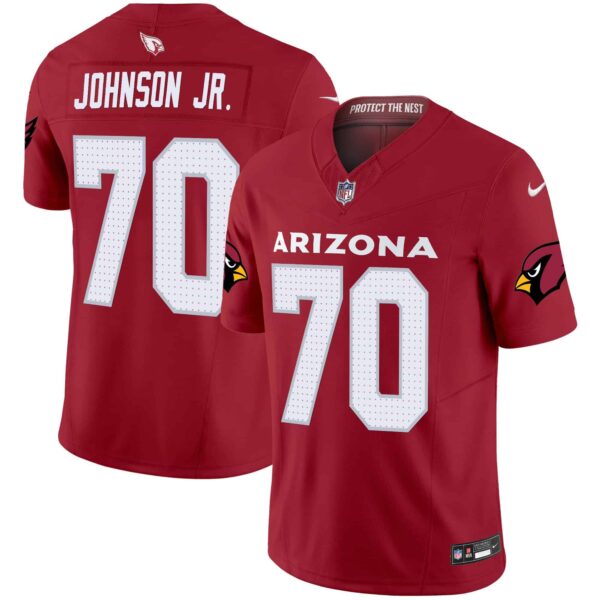 Men’s Arizona Cardinals 2024 Vapor Limited Jersey – All Stitched – Red – Paris Johnson Jr.