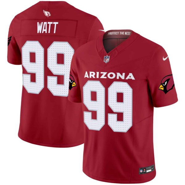 Men’s Arizona Cardinals 2024 Vapor Limited Jersey – All Stitched – Red – J.J. Watt