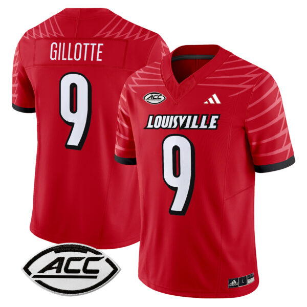 Men’s Louisville Cardinals 2024 Vapor Limited Jersey – All Stitched – Red – Ashton Gillotte