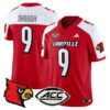 Men’s Louisville Cardinals 2024 Vapor Limited Jersey – All Stitched – Red Alternate – Tyler Shough