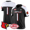 Men’s Louisville Cardinals 2024 Vapor Limited Jersey – All Stitched – Black Alternate – #1 Team