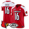 Men’s Louisville Cardinals 2024 Vapor Limited Jersey – All Stitched – Red Alternate – Johnny Unitas