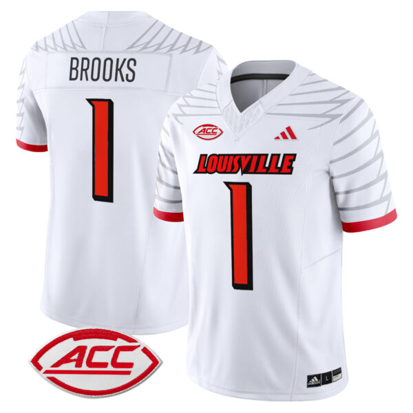 Men’s Louisville Cardinals 2024 Vapor Limited Jersey – All Stitched – White – Ja’Corey Brooks