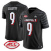 Men’s Louisville Cardinals 2024 Vapor Limited Jersey – All Stitched – Black – Ashton Gillotte