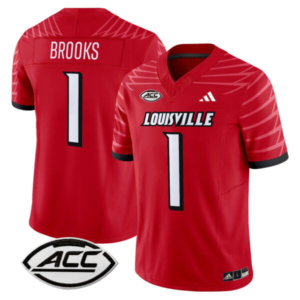 Men’s Louisville Cardinals 2024 Vapor Limited Jersey – All Stitched – Red – Ja’Corey Brooks
