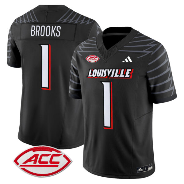 Men’s Louisville Cardinals 2024 Vapor Limited Jersey – All Stitched – Black – Ja’Corey Brooks