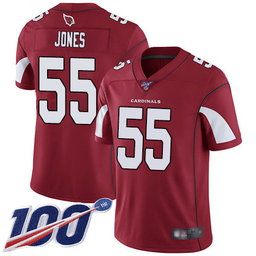 Nike Cardinals #55 Chandler Jones Red Team Color Men’s Stitched NFL 100th Season Vapor Limited Jersey