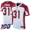 Nike Cardinals #31 David Johnson White Men’s Stitched NFL 100th Season Vapor Limited Jersey