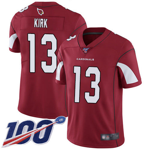 Nike Cardinals #13 Christian Kirk Red Team Color Men’s Stitched NFL 100th Season Vapor Limited Jersey