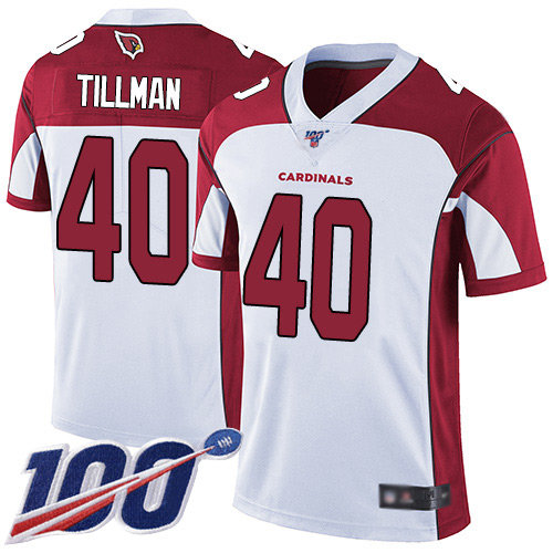 Nike Cardinals #40 Pat Tillman White Men’s Stitched NFL 100th Season Vapor Limited Jersey
