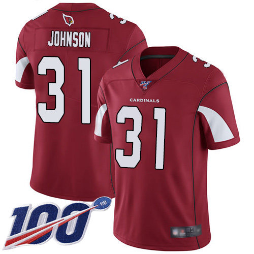 Nike Cardinals #31 David Johnson Red Team Color Men’s Stitched NFL 100th Season Vapor Limited Jersey