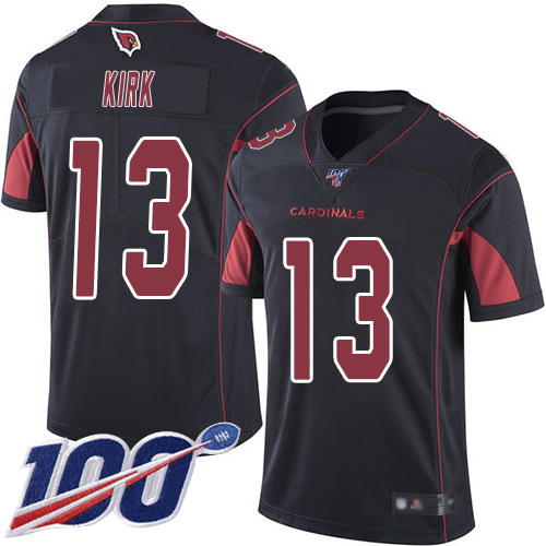 Nike Cardinals #13 Christian Kirk Black Men’s Stitched NFL Limited Rush 100th Season Jersey