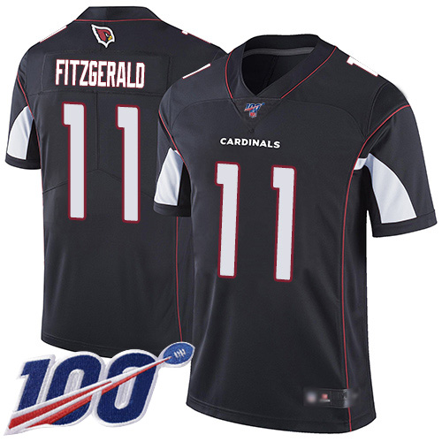 Nike Cardinals #11 Larry Fitzgerald Black Alternate Men’s Stitched NFL 100th Season Vapor Limited Jersey