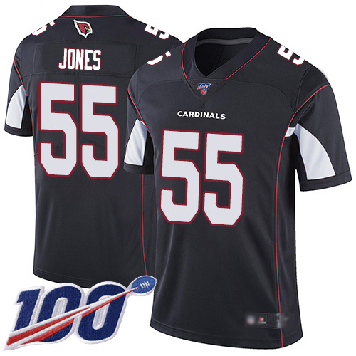 Nike Cardinals #55 Chandler Jones Black Alternate Men’s Stitched NFL 100th Season Vapor Limited Jersey