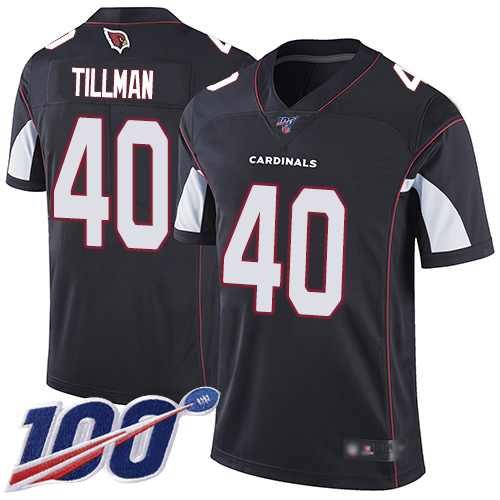 Nike Cardinals #40 Pat Tillman Black Alternate Men’s Stitched NFL 100th Season Vapor Limited Jersey