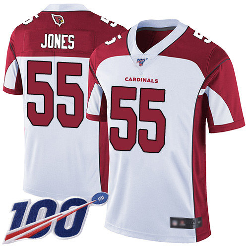 Nike Cardinals #55 Chandler Jones White Men’s Stitched NFL 100th Season Vapor Limited Jersey