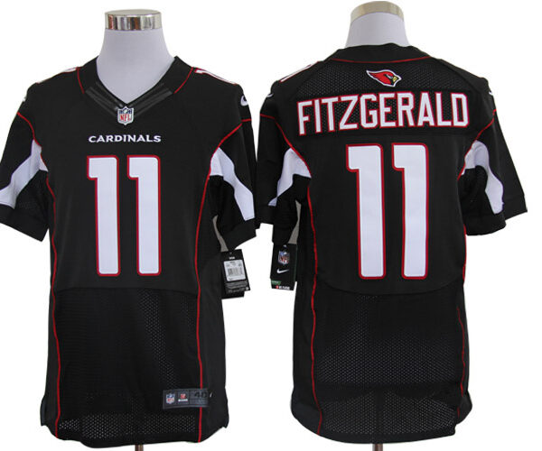 Size 60 4XL-Larry Fitzgerald Arizona Cardinals #11 Black Stitched Nike Elite NFL Jerseys