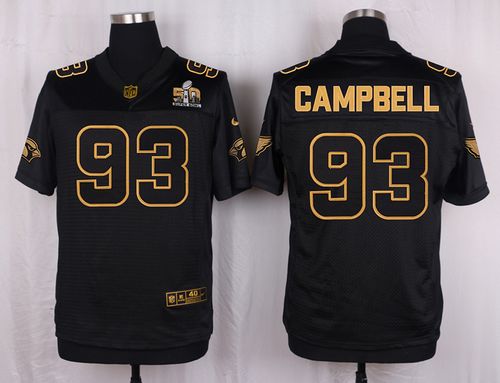 Nike Cardinals #93 Calais Campbell Pro Line Black Gold Collection Men’s Stitched NFL Elite Jersey