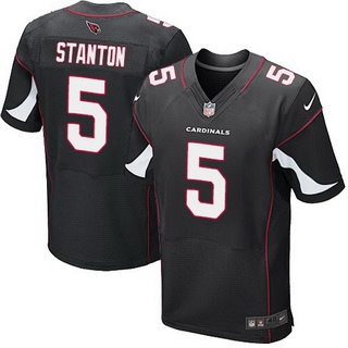Men’s Arizona Cardinals #5 Drew Stanton Black Alternate NFL Nike Elite Jersey